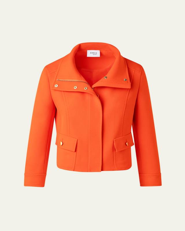 Fitted Wool Tricotine Jacket